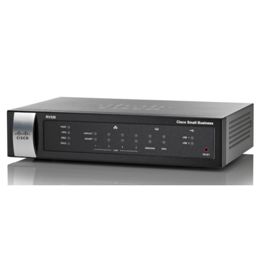 Router Cisco Gigabit Ethernet VPN RV320-K9-NA 4 Puertos RJ-45 10/100/1000Mbps