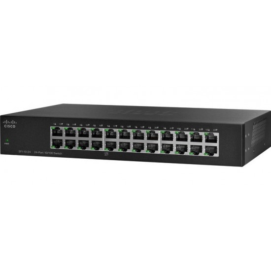 Switch Cisco Fast Ethernet SF110-24-NA No administrable 24 Puertos RJ-45 10/100Mbps