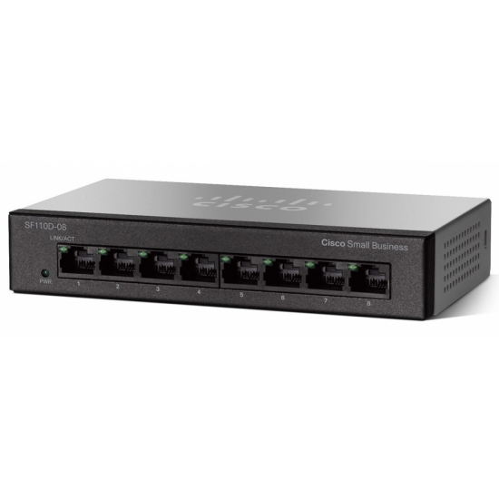Switch Cisco Fast Ethernet SF110D-08-NA No administrable 8 Puertos 10/100Mbps