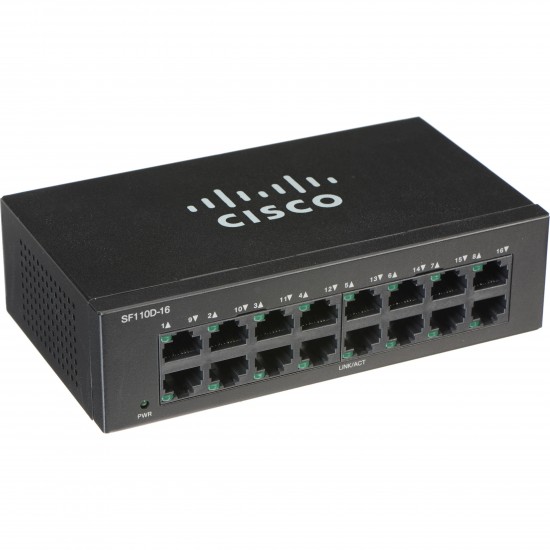 Switch Cisco Fast Ethernet SF110D-16-NA 16 Puertos RJ-45 10/100Mbps