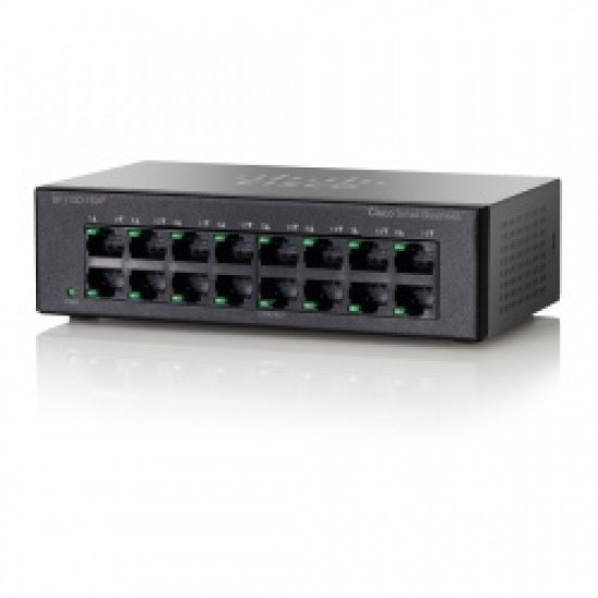 Switch Cisco Fast Ethernet PoE SF110D-16HP-NA ADMINISTRADO 16 Puertos 10/100Mbps