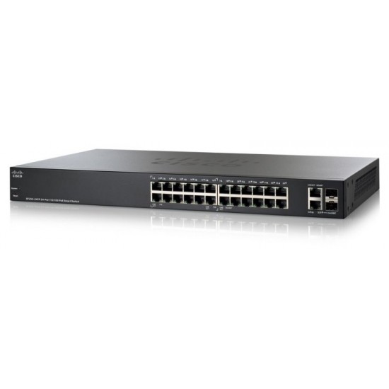 Switch Cisco Fast Ethernet Smart PoE SF200-24FP-NA ADMINISTRABLE 24 Puertos