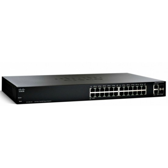 Switch Cisco Fast Ethernet Smart SF220-24-K9-NA ADMINISTRABLE 24 Puertos RJ-45 10/100Mbps, 2 Puertos SFP