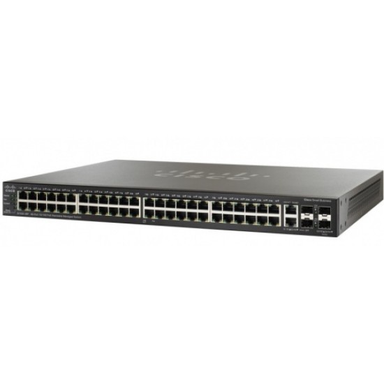 Switch Cisco Fast Ethernet Stackeable PoE SF500-48P-K9-NA ADMINISTRABLE 48 Puertos RJ-45 10/100Mbps, 2 Puertos SFP, 4 Ranuras de expansión