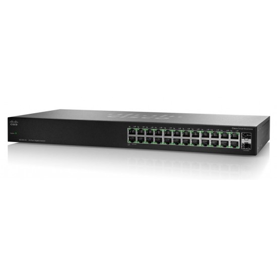 Switch Cisco Gigabit Ethernet SG110-24-NA No administrable, 24 Puertos RJ-45 10/100/1000Mbps, 2 Puertos SFP 48 Gbits/s