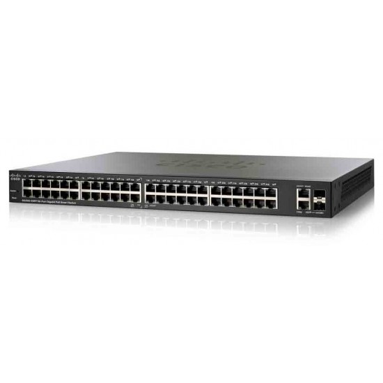 Switch Cisco Gigabit Ethernet PoE SG200-50FP-NA 58 Puertos RJ-45 10/100/1000Mbps, 2 Puertos SFP