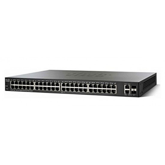 Switch Cisco Gigabit Ethernet SG220-50-K9-NA ADMINISTRABLE 48 Puertos RJ-45 10/100/1000Mbps, 2 Puertos SFP