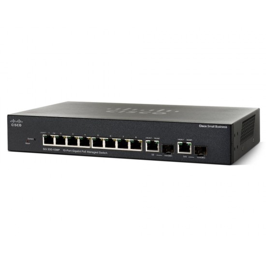 Switch Cisco Gigabit Ethernet PoE SG300-10MPP-K9-NA Administrable 10 Puertos