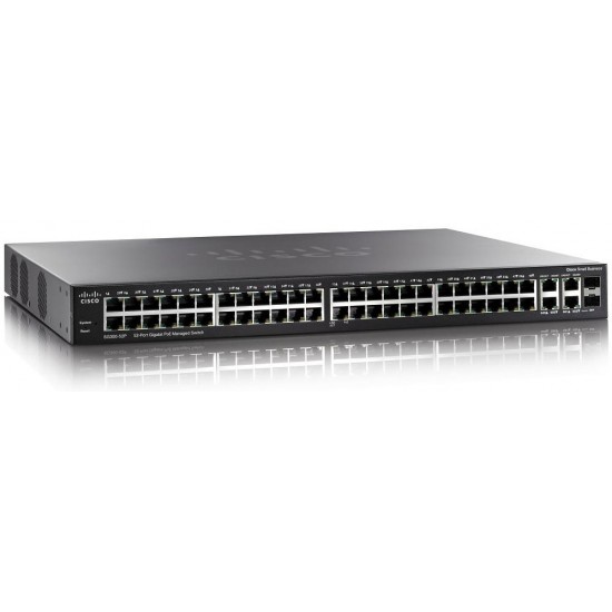 Switch Cisco Gigabit Ethernet SG300-52P-K9-NA Administrable 52 Puertos RJ-45, 2 Puertos SFP, 10/100/1000Mbps