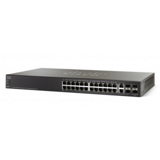 Switch Cisco Gigabit Ethernet PoE Stackeable SG500-28MPP-K9-NA ADMINISTRADO 24 Puertos RJ-45 10/100/1000Mbps, 4 Puertos SFP