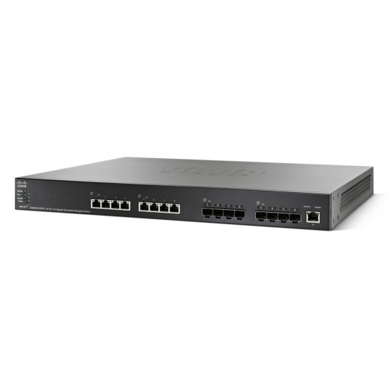 Switch Cisco 10 Gigabit Ethernet Stackeable PoE SG550XG-8F8T-K9-N ADMINISTRADO 8 Puertos RJ-45 10/100/1000Mbps, 8 Ranuras de expansión