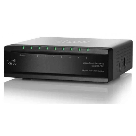 Switch Cisco Gigabit Ethernet PoE SLM2008PT-NA Administrable 8 Puertos