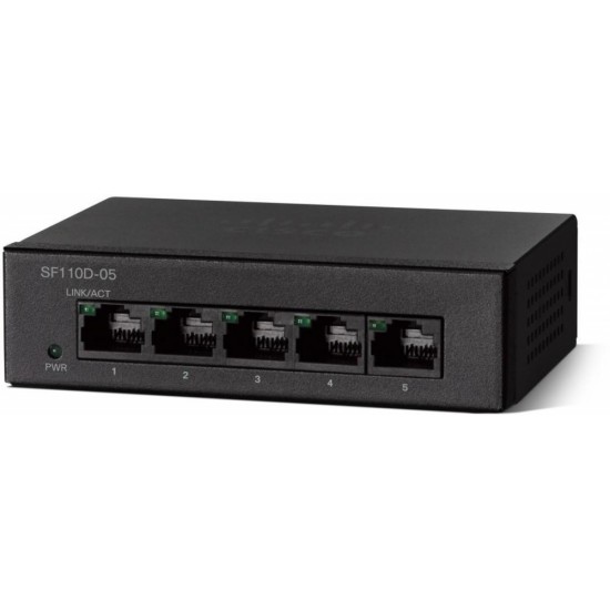 Switch Cisco Fast Ethernet SF110D-05, 5 Puertos 10/100Mbps, 1 Gbit/s - No Administrable