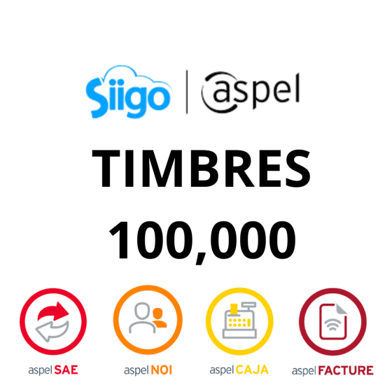 Aspel Timbres Aspel, Folios DIgitales On Line CFDI, Paquete Anual de 100000 Timbres Aspel Timbres Aspel, Folios DIgitales On Line CFDI, Paquete Anual de 100000 Timbres