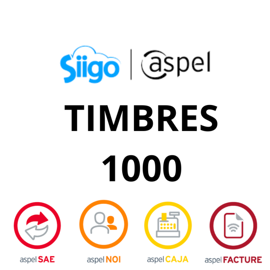Aspel Timbres Aspel, Folios DIgitales On Line CFDI, Paquete Anual de 1000 Timbres Aspel Timbres Aspel, Folios DIgitales On Line CFDI, Paquete Anual de 1000 Timbres
