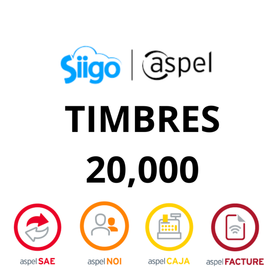 Aspel Timbres Aspel, Folios DIgitales On Line CFDI, Paquete Anual de 20000 Timbres Aspel Timbres Aspel, Folios DIgitales On Line CFDI, Paquete Anual de 20000 Timbres