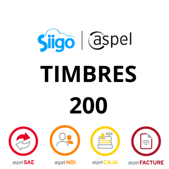 Aspel Timbres Aspel, Folios DIgitales On Line CFDI, Paquete Anual de 200 Timbres Aspel Timbres Aspel, Folios DIgitales On Line CFDI, Paquete Anual de 200 Timbres