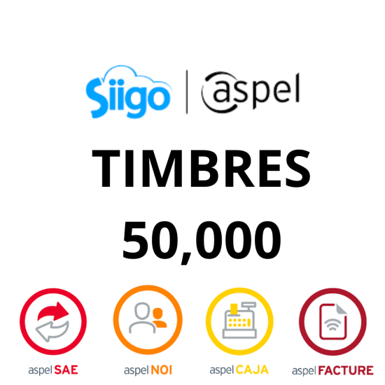 Aspel Timbres Aspel, Folios DIgitales On Line CFDI, Paquete Anual de 50000 Timbres Aspel Timbres Aspel, Folios DIgitales On Line CFDI, Paquete Anual de 50000 Timbres