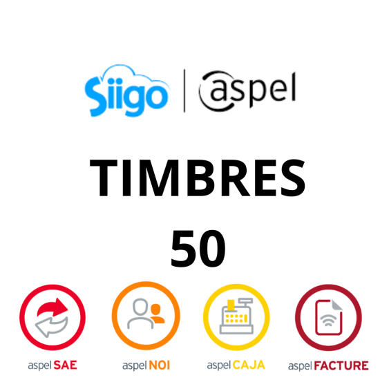 Aspel Timbres Aspel, Folios DIgitales On Line CFDI, Paquete Anual de 50 Timbres Aspel Timbres Aspel, Folios DIgitales On Line CFDI, Paquete Anual de 50 Timbres