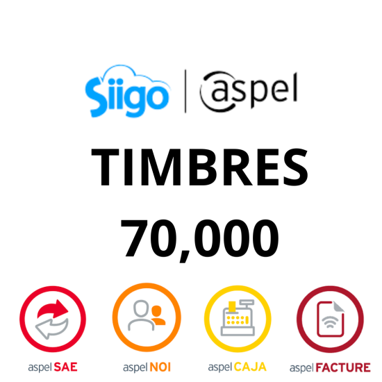 Aspel Timbres Aspel, Folios DIgitales On Line CFDI, Paquete Anual de 70000 Timbres Aspel Timbres Aspel, Folios DIgitales On Line CFDI, Paquete Anual de 70000 Timbres