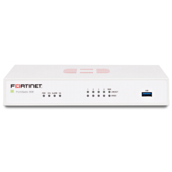 FG-30E FortiGate-30E 5 x GE RJ45 ports incluye 1 x WAN 4 x Switch ports FortiGate-30E Equipo sin Licencia